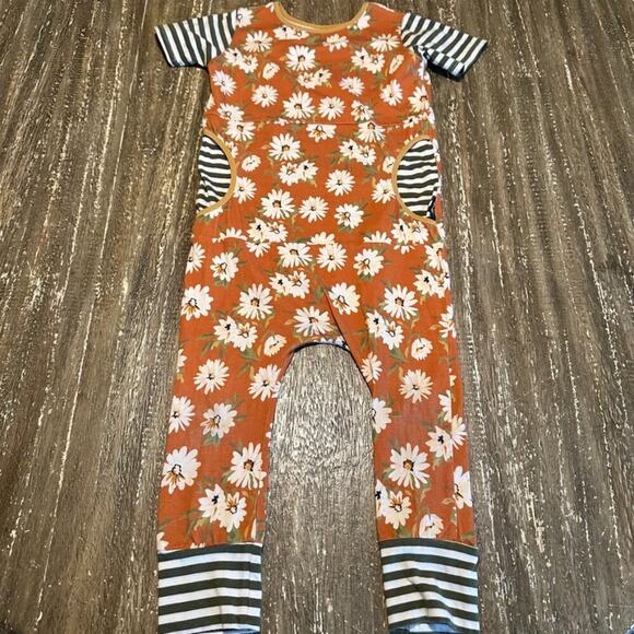 Girl's Rags to Raches Floral One-Piece Romper, 5/6